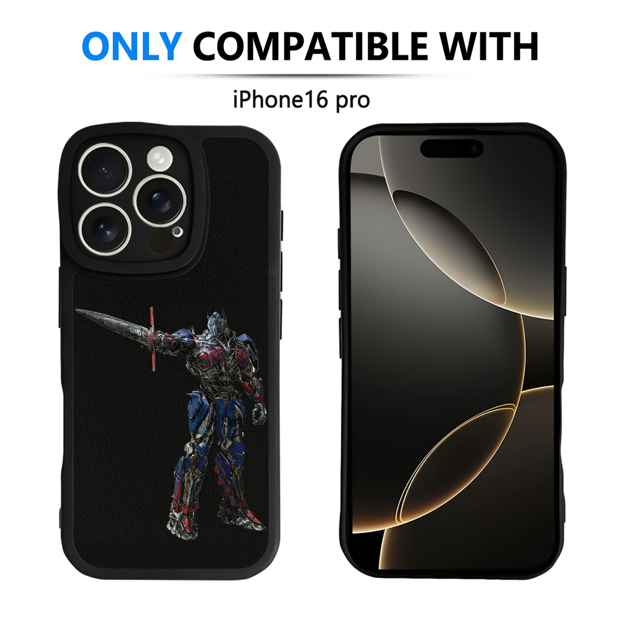 （画像用） Transformers トランスフォーマー 【iPhone 16シリーズ対応】シリコンスマホケース（レザー調） 材質：シリコン